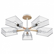 Люстра на штанге Lumion IRMA 8246/5C цвет плафона/подвески Белый, цвет арматуры Белый, Коричневый