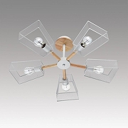 Люстра на штанге Lumion IRMA 8246/5C цвет плафона/подвески Белый, цвет арматуры Белый, Коричневый-1