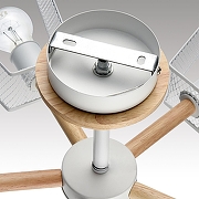 Люстра на штанге Lumion IRMA 8246/5C цвет плафона/подвески Белый, цвет арматуры Белый, Коричневый-5