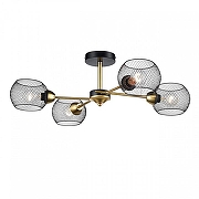 Люстра на штанге Lumion TUNARA 8247/4C цвет плафона/подвески Черный, цвет арматуры Бронза, Черный-2