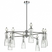 Люстра на штанге Lumion EMILY 8268/8 цвет плафона/подвески Прозрачный, цвет арматуры Белый, Хром