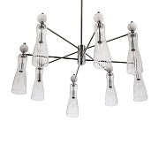 Люстра на штанге Lumion EMILY 8268/8 цвет плафона/подвески Прозрачный, цвет арматуры Белый, Хром-3