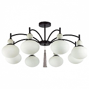 Люстра на штанге Lumion GLORIYA 8273/8C цвет плафона/подвески Белый, цвет арматуры Серый, Черный