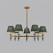 Люстра на штанге Lumion VERMONT 8275/7 цвет плафона/подвески Зеленый, цвет арматуры Зеленый, Латунь-2