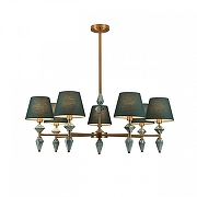 Люстра на штанге Lumion VERMONT 8275/7 цвет плафона/подвески Зеленый, цвет арматуры Зеленый, Латунь-3
