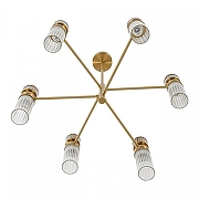 Люстра на штанге Lumion DENVER 8276/6 цвет плафона/подвески Прозрачный, цвет арматуры Латунь-1