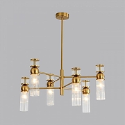 Люстра на штанге Lumion DENVER 8276/6 цвет плафона/подвески Прозрачный, цвет арматуры Латунь-2