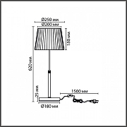 Настольная лампа Lumion MODERNI 8302/1T цвет плафона/подвески Бежевый, цвет арматуры Бронза, Черный-6