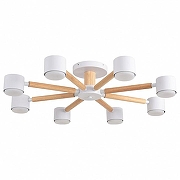 Люстра на штанге Lumion VUDI 8306/8C цвет плафона/подвески Белый, цвет арматуры Белый, Коричневый