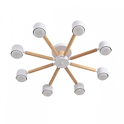 Люстра на штанге Lumion VUDI 8306/8C цвет плафона/подвески Белый, цвет арматуры Белый, Коричневый-1