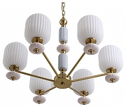 Люстра Lumion ALEGRA 8334/6 цвет плафона/подвески Белый, цвет арматуры Бронза, Серый