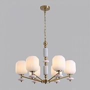 Люстра Lumion ALEGRA 8334/6 цвет плафона/подвески Белый, цвет арматуры Бронза, Серый-2