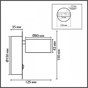 Бра Lumion TORINA 8344/1W цвет плафона/подвески Черный, цвет арматуры Черный-5