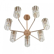 Люстра на штанге Lumion FAVLA 8347/7 цвет плафона/подвески Прозрачный, цвет арматуры Золото-1