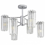 Люстра на штанге Lumion FAVLA 8348/6C цвет плафона/подвески Прозрачный, цвет арматуры Хром