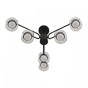Люстра на штанге Lumion NATALINA 8349/6C цвет плафона/подвески Прозрачный, цвет арматуры Черный-1