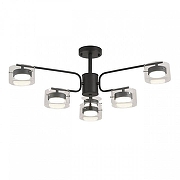 Люстра на штанге Lumion NATALINA 8349/6C цвет плафона/подвески Прозрачный, цвет арматуры Черный-3