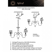 Люстра на штанге Aployt Gaell APL.704.13.08 цвет плафона/подвески Бежевый, цвет арматуры Никель-1