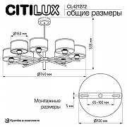 Люстра на штанге Citilux ALTON CL421272 цвет плафона/подвески Белый, Хром, цвет арматуры Белый, Хром-8