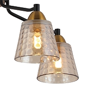 Люстра на штанге Freya Capella FR4017PL-05BBZ цвет плафона/подвески Оранжевый, цвет арматуры Бронза, Черный-4