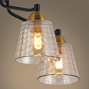 Люстра на штанге Freya Capella FR4017PL-05BBZ цвет плафона/подвески Оранжевый, цвет арматуры Бронза, Черный-5