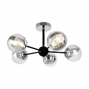 Люстра на штанге Freya Sonnet FR5271PL-05B цвет плафона/подвески Светло-серый, цвет арматуры Хром, Черный-3