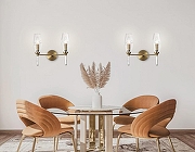 Бра Ambrella Light LH LH55206 цвет плафона/подвески Прозрачный, цвет арматуры Латунь-8