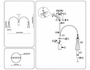 Люстра на штанге Ambrella Light LH LH55653 цвет плафона/подвески Прозрачный, цвет арматуры Хром-8