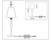 Настольная лампа Ambrella Light LH LH75057 цвет плафона/подвески Зеленый, цвет арматуры Латунь-5