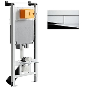 Инсталляция для унитаза Oli 80 300572mSl00 с клавишей смыва Хром
