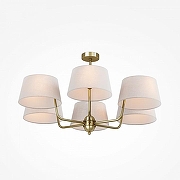 Люстра на штанге Maytoni MOD360PL-06BS цвет плафона/подвески Бежевый, цвет арматуры Латунь-3