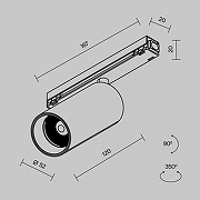 Светильник на штанге Maytoni Focus Led O-TR02-1-S-15WB4K цвет плафона/подвески черный, цвет арматуры черный-8