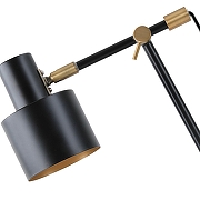 Настольная лампа офисная Moderli Artis V11263-1T цвет плафона/подвески Желтый, Черный, цвет арматуры Латунь, Черный-1