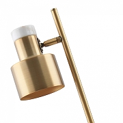 Настольная лампа офисная Moderli Goldy V11308-1T цвет плафона/подвески Белый, Золото, Латунь, цвет арматуры Белый, Латунь-1