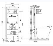 Инсталляция для унитаза Oli 80 300572mSL01 с Белой клавишей смыва-1