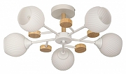 Люстра на штанге Rivoli Chiara Б0068452 цвет плафона/подвески Белый, цвет арматуры Белый, Коричневый-2