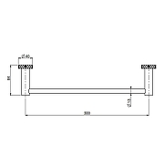 Полотенцедержатель Fima Carlo Frattini Accessori F6000T/30GCS цвет Черный хром брашированный-1