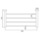 Полка для полотенец Fima Carlo Frattini Accessori F6002/3SN цвет Никель брашированный-1