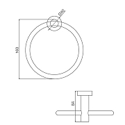 Кольцо для полотенец Fima Carlo Frattini Accessori F6002/1CR цвет Хром-1