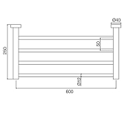 Полка для полотенец Fima Carlo Frattini Accessori F6002/3CR цвет Хром-1
