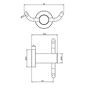Двойной крючок Fima Carlo Frattini Accessori F6004/2OR цвет Золото-1