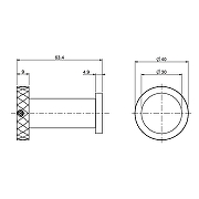 Крючок Fima Carlo Frattini Accessori F6004T/1XSN цвет Никель брашированный-1