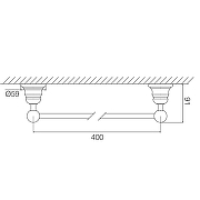Полотенцедержатель Fima Carlo Frattini Accessori F6060/40OR цвет Золото-1