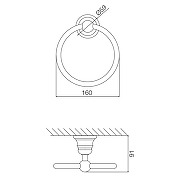 Кольцо для полотенец Fima Carlo Frattini Accessori F6062/1OR цвет Золото-1