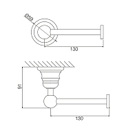 Держатель туалетной бумаги Fima Carlo Frattini Accessori F6065/1OR цвет Золото-1