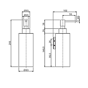 Дозатор для жидкого мыла Fima Carlo Frattini Spillo Steel F6093/5INOX цвет Нержавеющая сталь-1