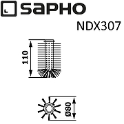 Щетка для туалетного ершика Sapho X-Round NDX307 цвет Белый-1