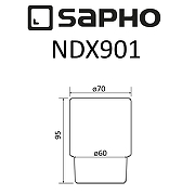 Стакан для зубных щеток Sapho X-Round NDX901 цвет Белый-1