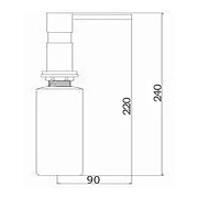 Дозатор для моющего средства Seaman SSA-011-GL цвет Светлая оружейная сталь-2