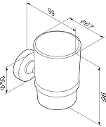 Стакан для зубных щеток STWORKI Дублин HADB34300 цвет Хром-13